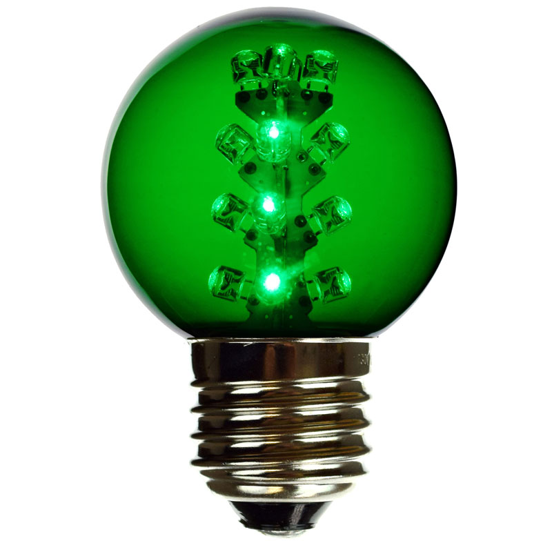 Green LED G50 Designer Globe Light Bulb