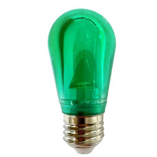 Green LED S14 Smooth Light Bulb LI-S14GR-PL