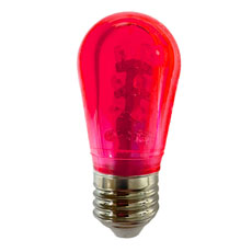 LED S14 Medium Base Light Bulb - Pink/Plastic  LI-S14LED-PI-PL