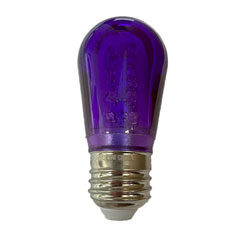 LED S14 Medium Base Light Bulb - Purple/Plastic  LI-S14LED-PU-PL