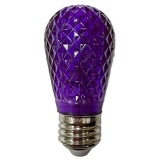 Purple LED S14 Crystal Cut Faceted Light Bulb  LI-S14LED-PU