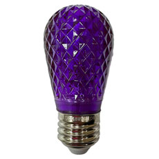 Purple LED S14 Crystal Cut Faceted Light Bulb  LI-S14LED-PU