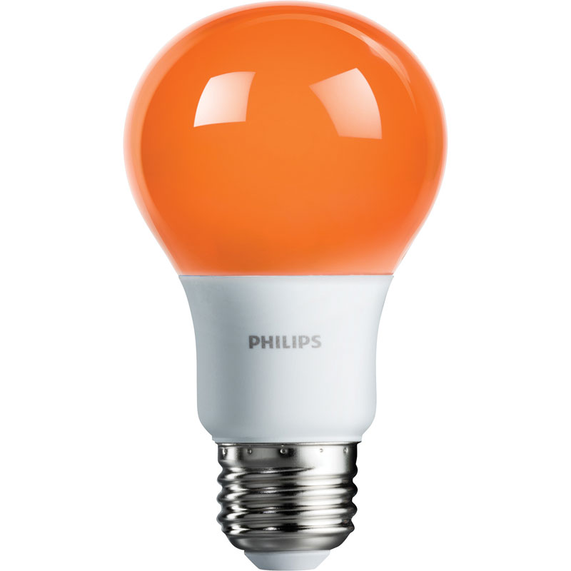 Orange LED A19 Medium Base Light Bulb