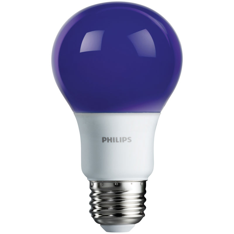 Purple LED A19 Medium Base Light Bulb - 8 Watts