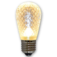 Sun Warm White LED S14 Crystal Cut Faceted Light Bulb