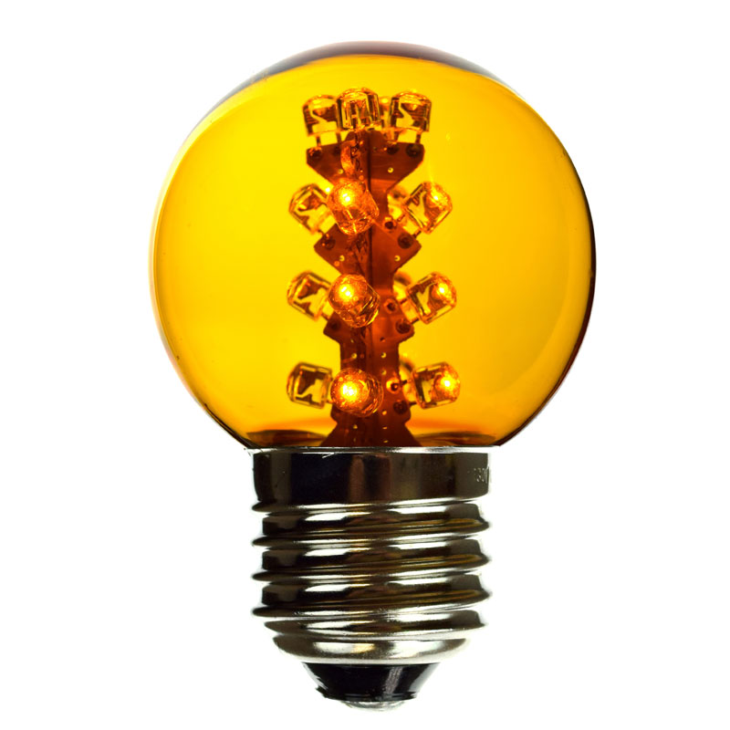 LED G50 Designer Light Bulb Yellow E27 Medium Base