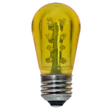 LED S14 Medium Base Light Bulb - Yellow/Plastic