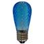 LED S14 Light Bulb - Medium Base - Faceted Bulb - Blue