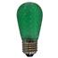 LED S14 Light Bulb - Medium Base - Faceted Bulb - Green