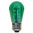LED S14 Medium Base Light Bulb - Green/Plastic 