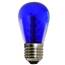 LED S14 Light Bulb - Medium Base - Blue/Glass
