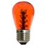LED S14 Orange Glass Light Bulb - Medium Base
