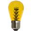 LED S14 Light Bulb - Medium Base - Yellow/Glass