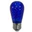 LED S14 Light Bulb - Medium Base - Faceted Bulb - Blue