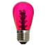 Pink LED S14 Medium Base Light Bulb - Glass Cover