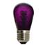 Purple LED S14 Medium Base Light Bulb - Glass Cover