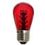 LED S14 Light Bulb - Medium Base - Red/Glass