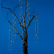 Multi-Function LED Tree Lights Black Wire - Soft Multi-Color KM783892