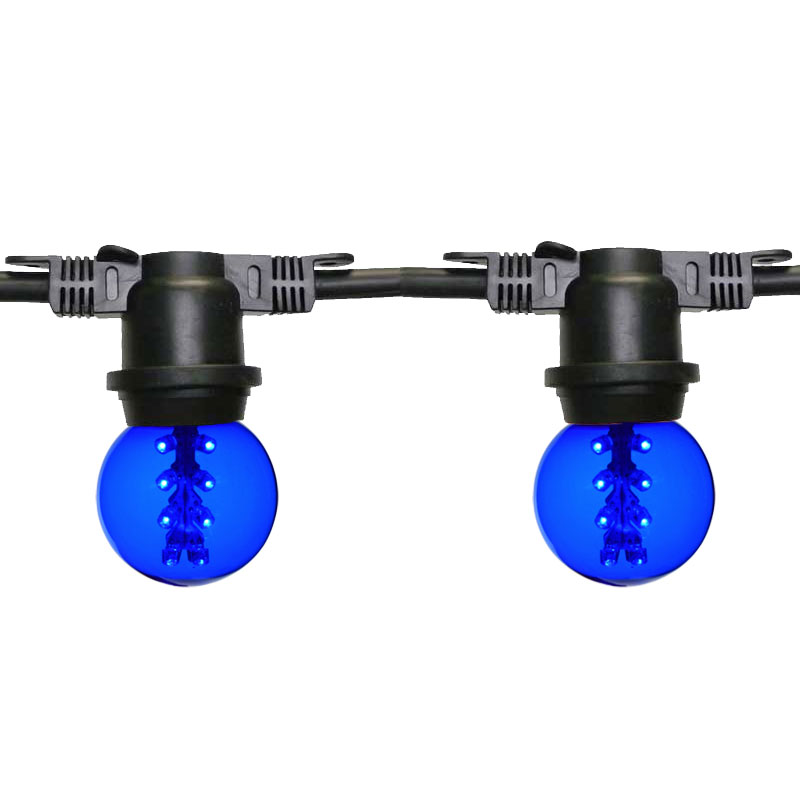 100' G50 Globe Light Strand Kit - Blue LED Designer