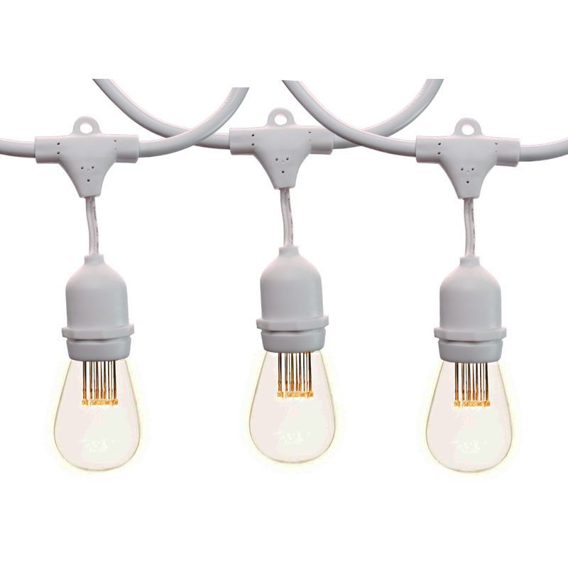 330 Vintage Led Commercial Light Strand Kit White Suspended Clear Gl