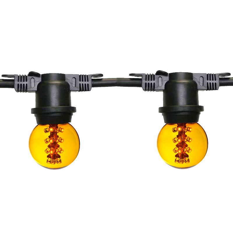 48' Designer Globe Commercial Light Strand - Yellow G50 LED