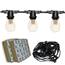 100' Vintage LED Suspended Light Strand Kit - Black