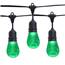 Green LED Faceted Commercial String Lights