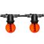 Amber LED G50 Designer Globe Lights - 48' Black Light Strand