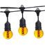 21' Yellow Designer LED Globe Light Strand Kit - Black Wire