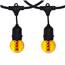 48' Yellow LED Designer Globe Light Kit - Black Suspended