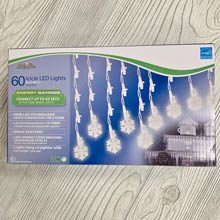 Snowflake LED Icicle Lights - 60 Lights BS-75200