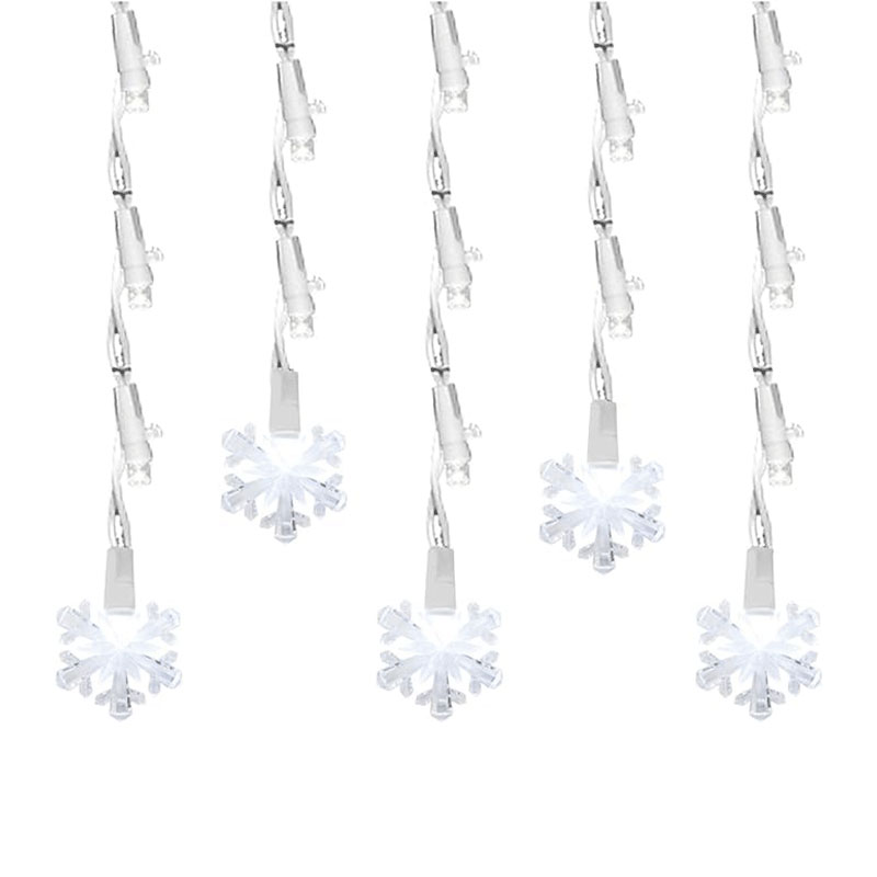 Snowflake LED Icicle String Lights