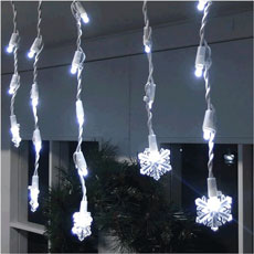 Snowflake LED Icicle Lights - 60 Lights BS-75200