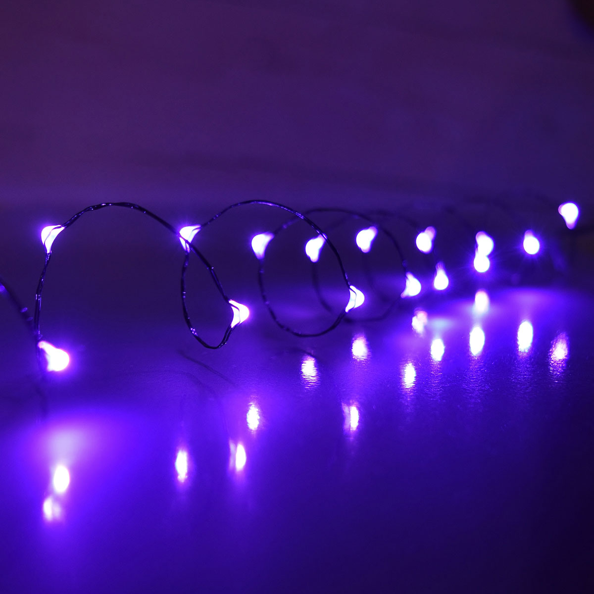 Flame Effect LED Prism Lights - 2 Pack Flickering Amber Purple LEDs For Theater Props, Lanterns & Special Effects