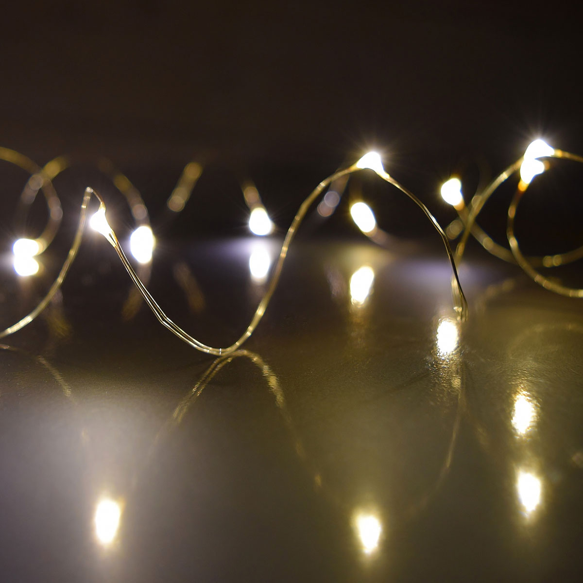 Micro LED String Lights 60-Bulbs Silver Wire - Warm White KM481765