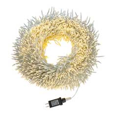  3000-Light Warm White LED White Wire Cluster Garland