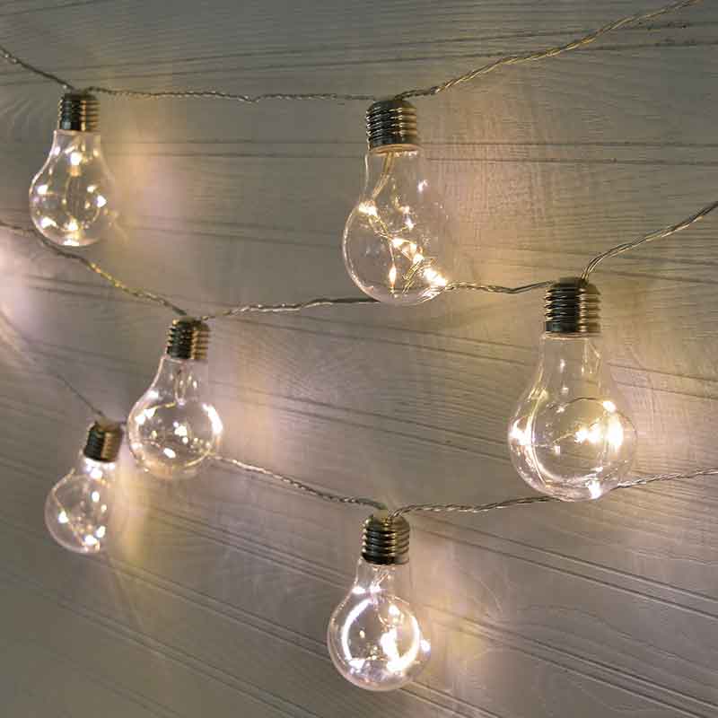 Huérfano Empuje Bienes Vintage LED Patio String Lights - 28 ft. Clear Wire