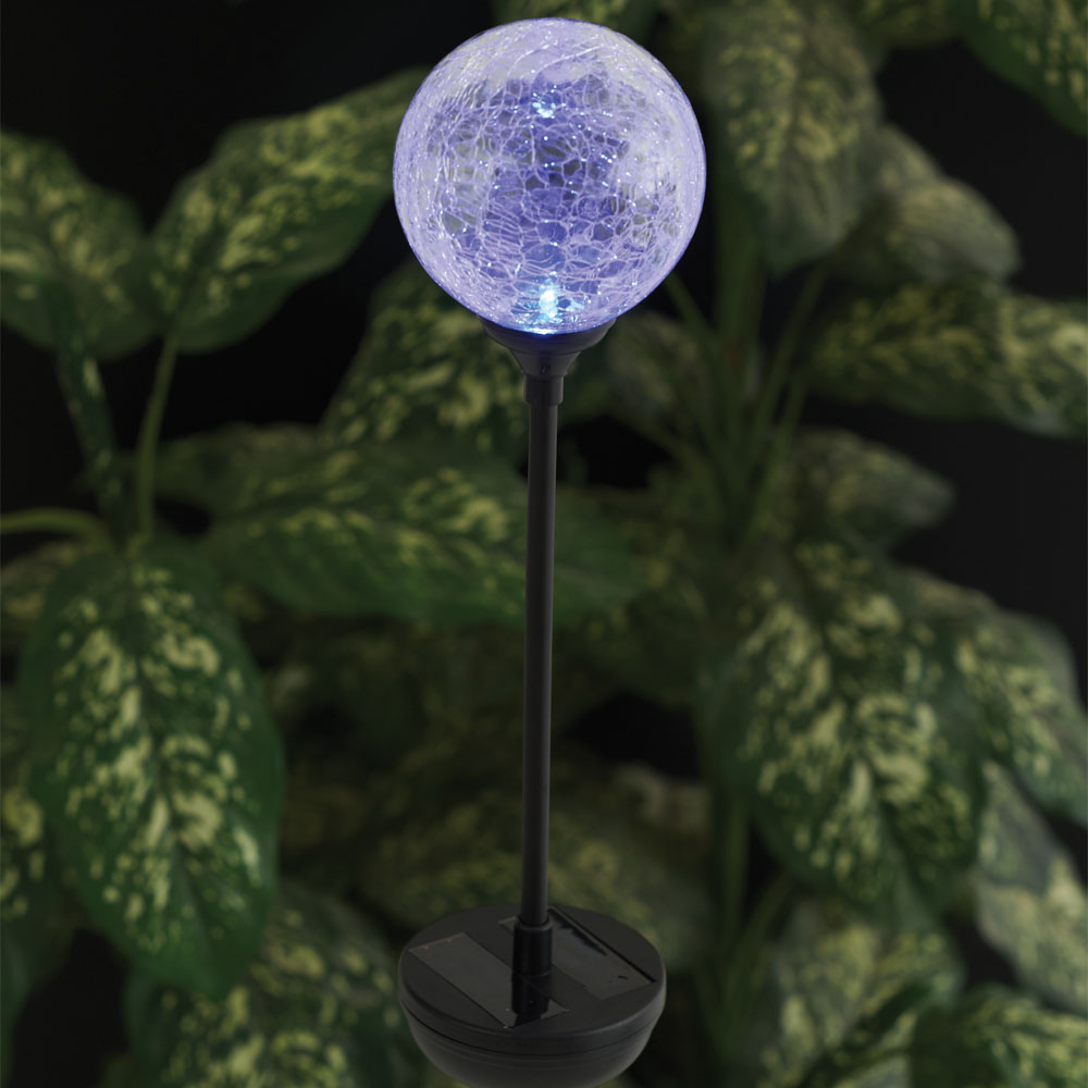 Lighted Garden Ornament Le Glass Globe Solar Stake Light Le Ball Led Solar Stake Light