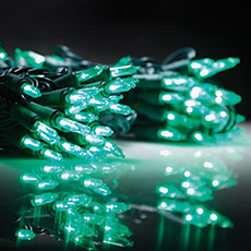 Green 100 LED String Lights - 22.6' Lighted Length 900242