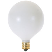 Dimmable G16.5 Globe Light Bulb, White - 25W - 2 Pack 517666