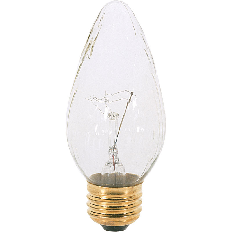 Clear F15 Flame Light Bulb 40 Watt Clear F15 Flame Light Bulb 40w 2 Pack