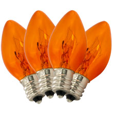 Transparent Orange C7 Stringlight Bulbs