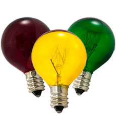 Candelabra Base Colored Light Bulbs