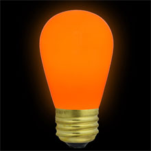 Orange Cermaic S14 Light Bulb - 11 Watt