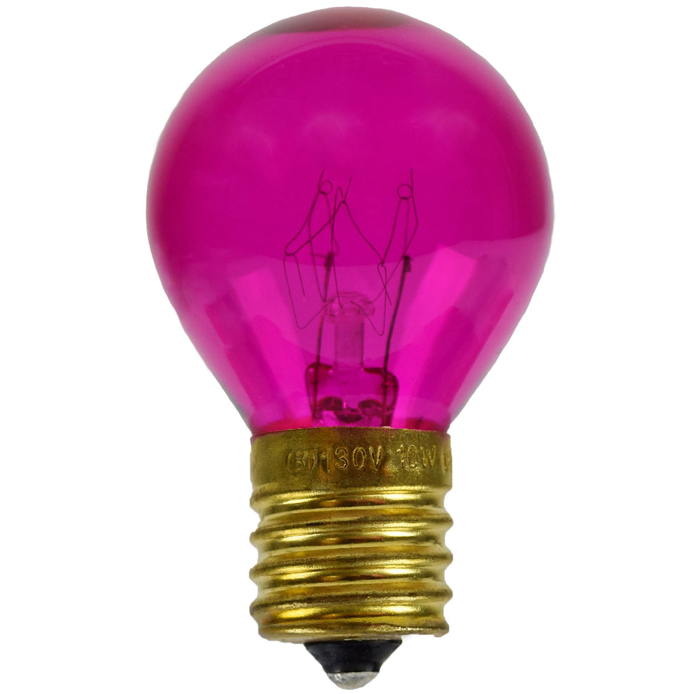 Pink Light Bulbs 10 Watt S11 Intermediate Base - 25 Pack B10S11-PI-PK             