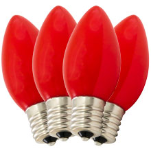 Replacement C9 Stringlight Bulbs - 4 Pack - Ceramic Red