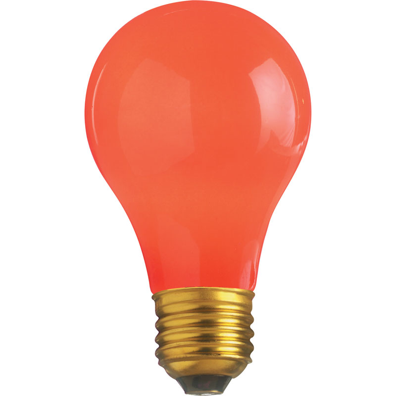 25W A19 Decorative Party Light Bulb - Ceramic Red