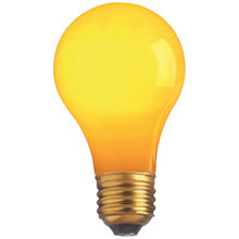 25W A19 Decorative Party Light Bulb - Yellow