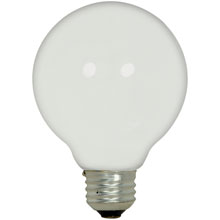 G30 43W White Globe Light Bulb