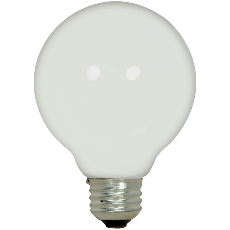 G25 43W White Globe Light Bulb
